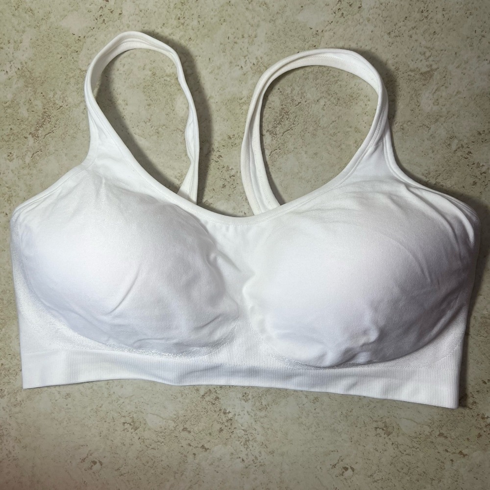 Underoutfit Style 457 The Comfort Shaping Bra White Size 2XL Wire-Free Padded‎